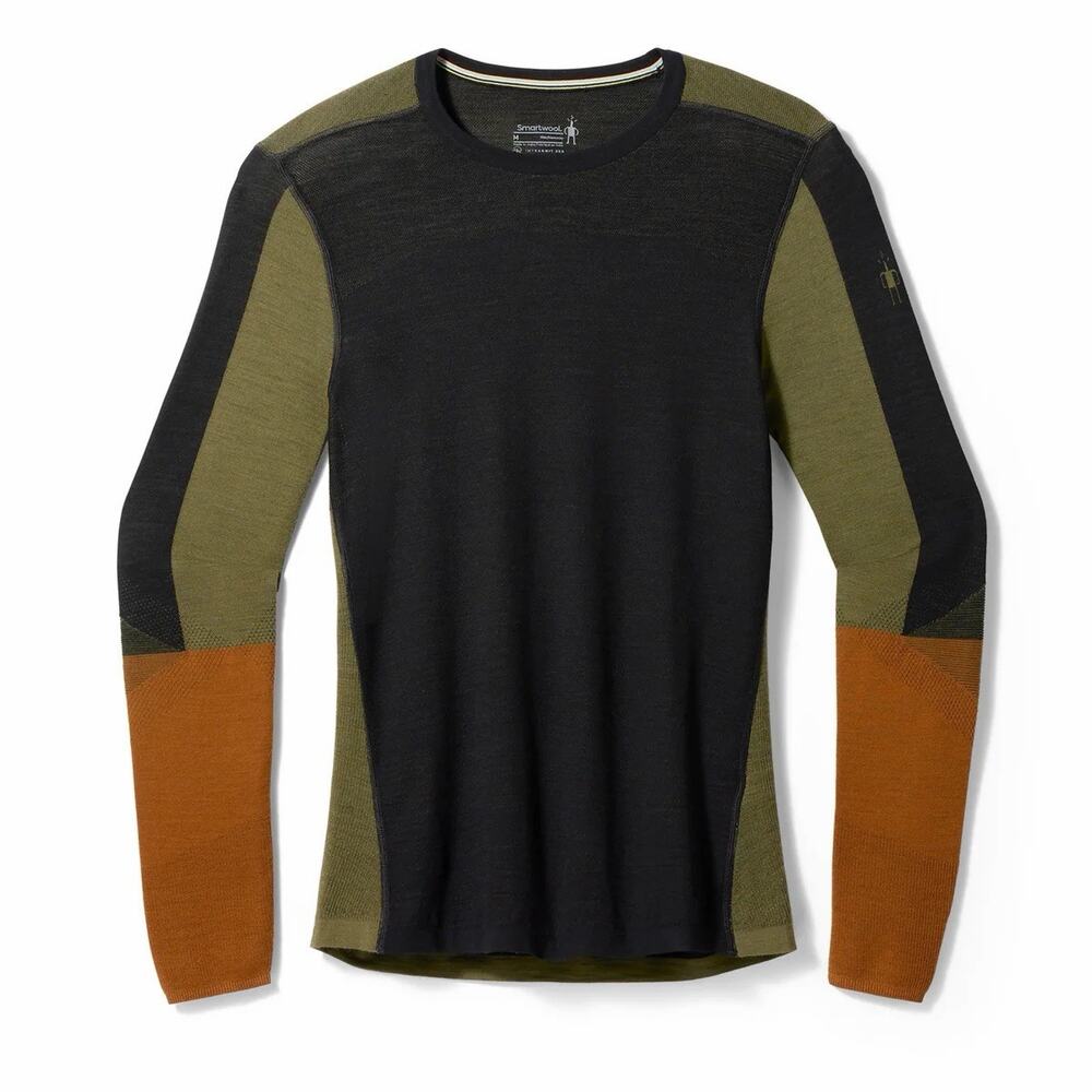 SmartWool Men Size M Intraknit Thermal Merino Crew Base Layer Sweater Colorblock